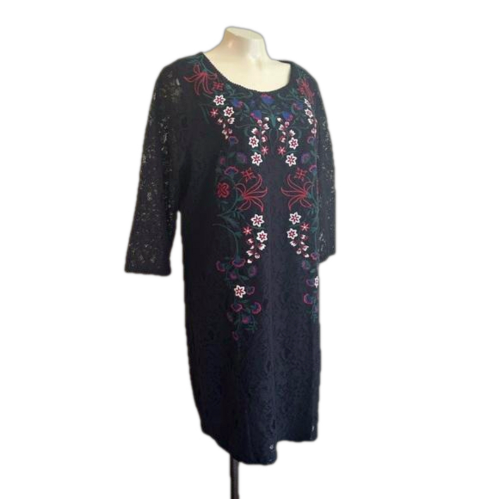Charter Club Womenās Embroidered lace all over dress / Tunic SZ XL NWT